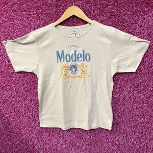 Modelo Cerveza Vintage Style Beige Crop Top XL